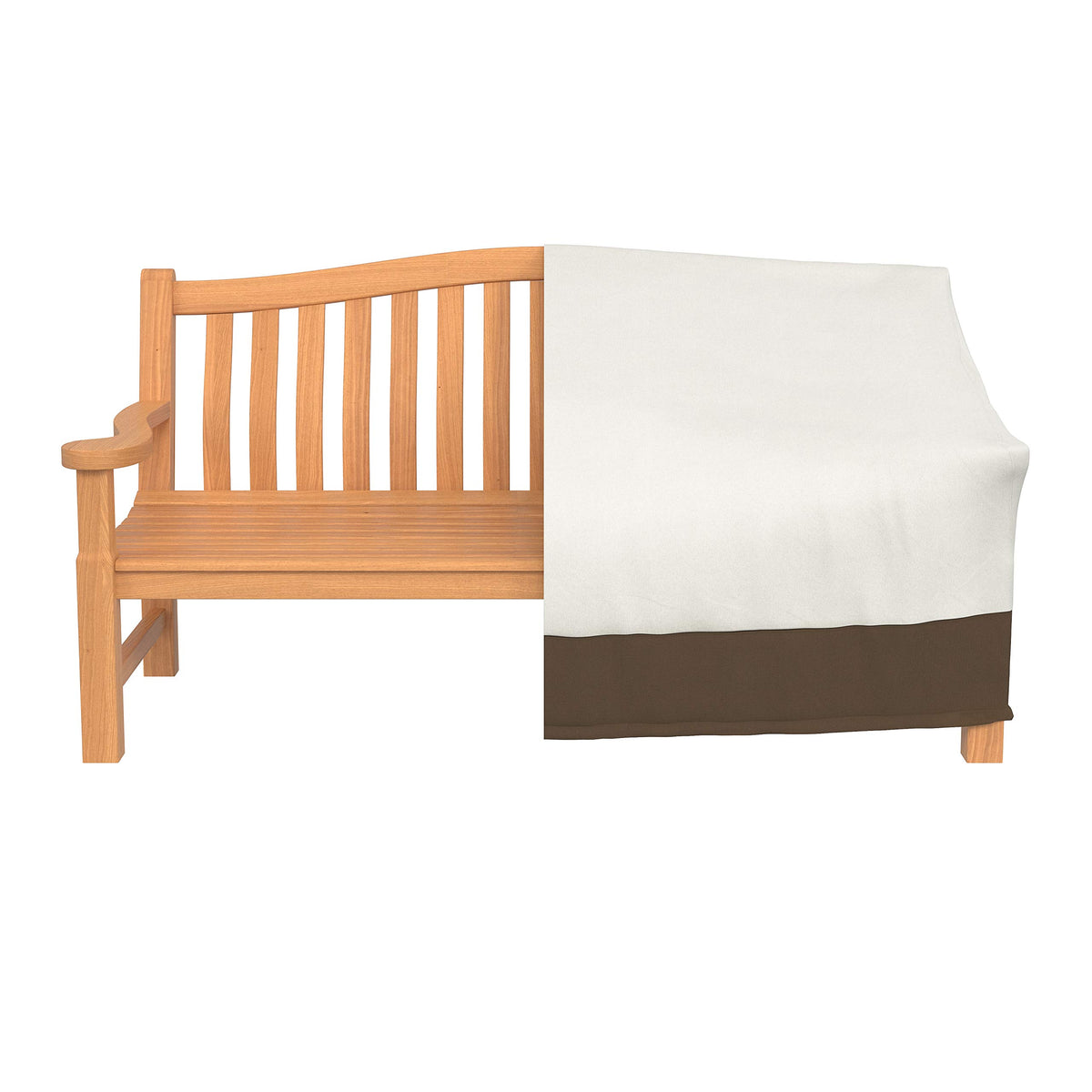 Amazon Basics cover highlights strong interlocking seams for long-term use