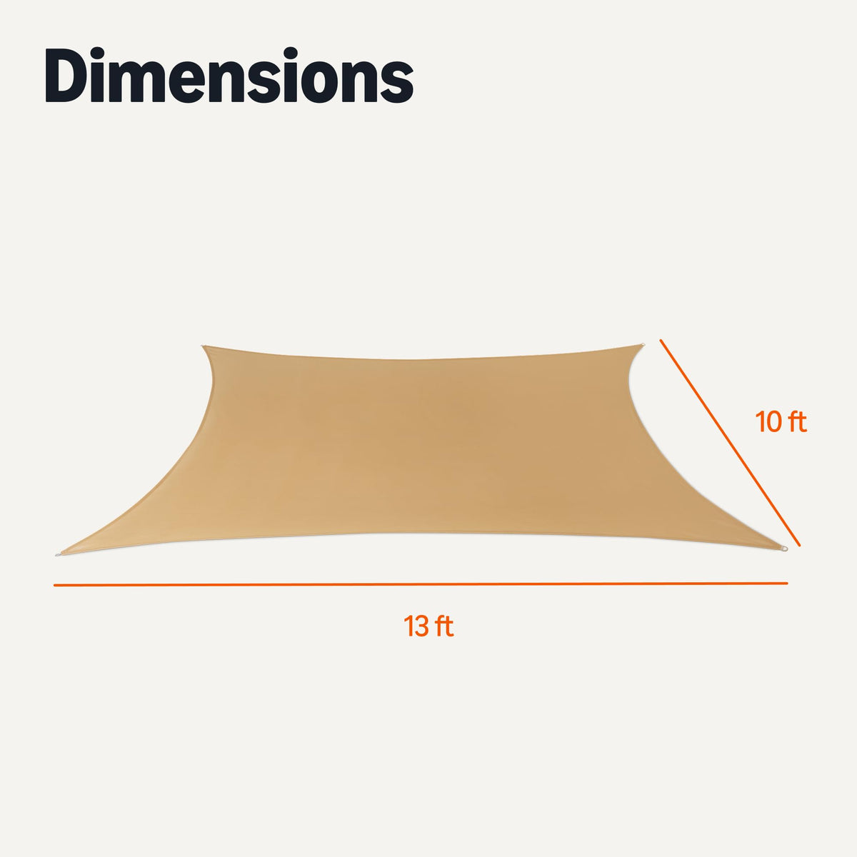 Amazon Basics shade sail using GRS-certified recycled post-consumer polyethylene.