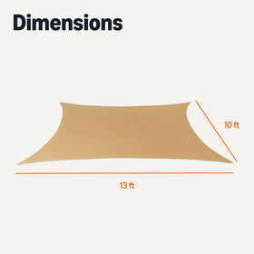 Amazon Basics shade sail using GRS-certified recycled post-consumer polyethylene.