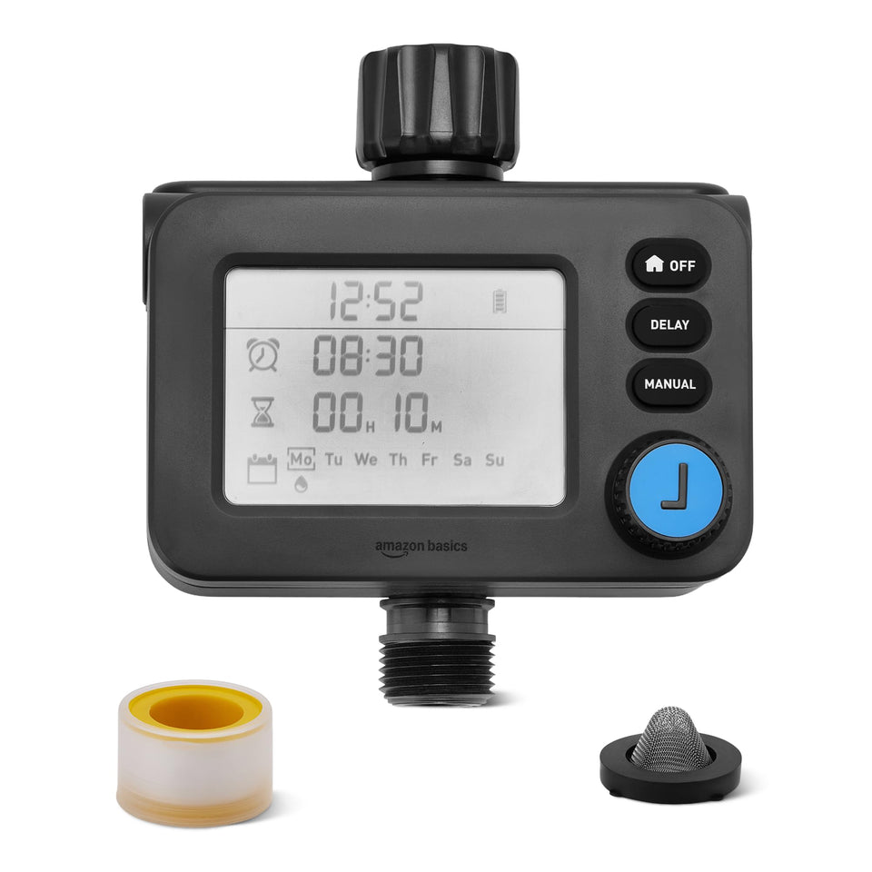 Amazon Basics timer front view with accessible controls for easy setup