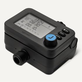 Amazon Basics timer installation on hose enables quick and leak-free use