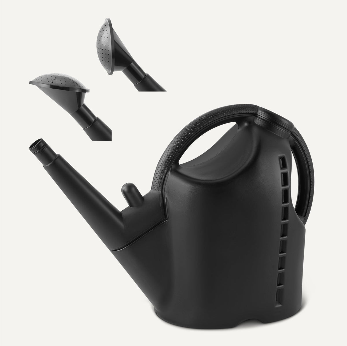 Amazon Basics Watering Can offers a balanced, durable design for outdoor use.