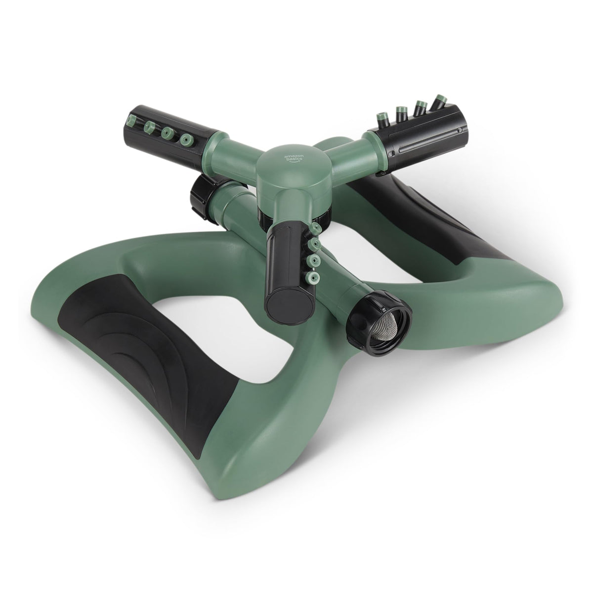 Amazon Basics whirling sprinkler base with weighted stand for stable watering.