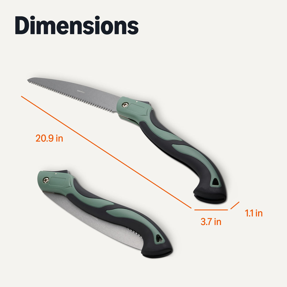 Amazon Basics pruning saw in compact portable form for outdoor tasks.