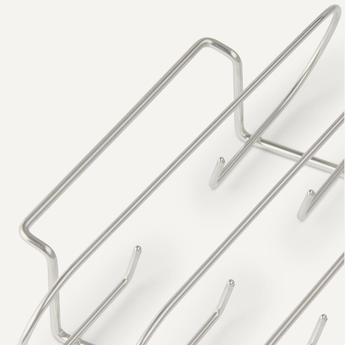 Amazon Basics stainless steel rib rack showing durable construction