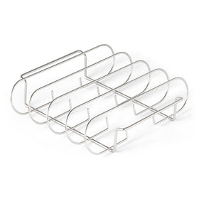 Amazon Basics rib rack with vertical design for even cooking and smoke exposure