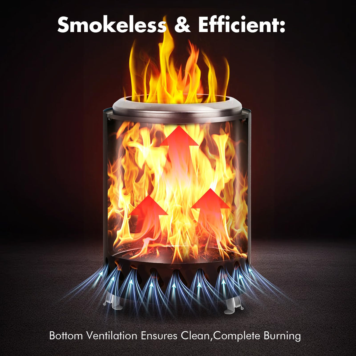 Sturdy AmazStove 304 stainless steel construction in a compact form