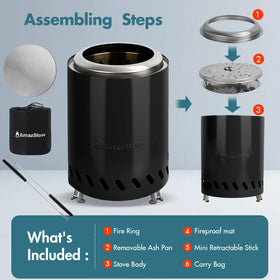 AmazStove family-friendly centerpiece for gatherings and conversations