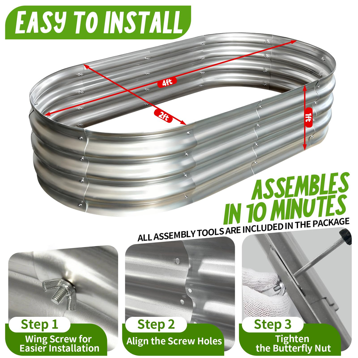 AmazStove open-base raised bed promotes drainage and healthy root growth