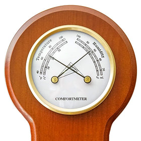 Ambient Weather BA212 liquid barometer spout detail shows pressure changes in style.