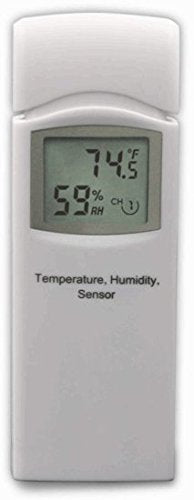 Ambient Weather WH31E thermo-hygrometer sensor for indoor/outdoor use with long-range wireless readings.