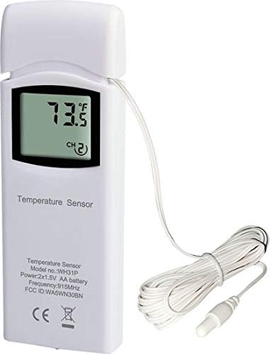 Ambient Weather WH31P wireless sensor supports up to 8 channels for your station.