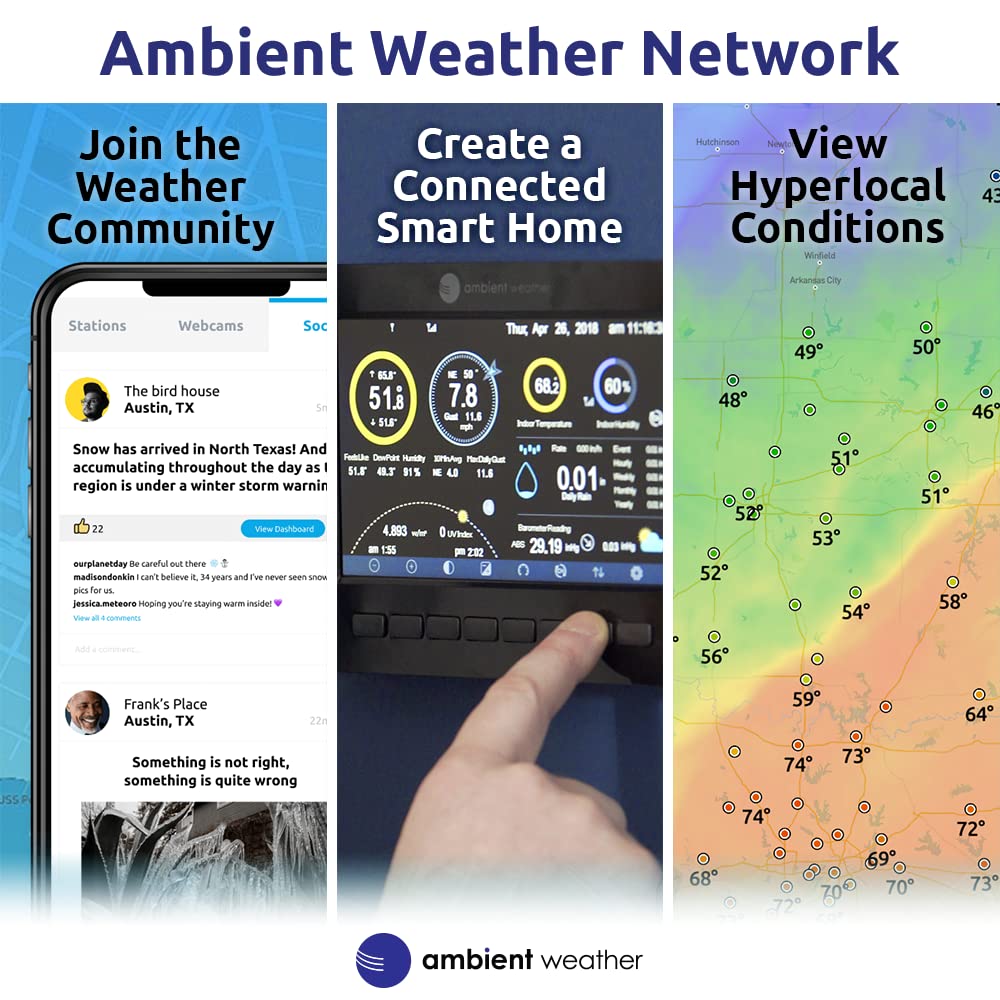 Ambient Weather WH31SM dimensions and battery note visualization highlighting compact sensor and AA power option