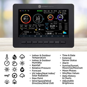 Ambient Weather WS-5000 TFT full color LCD display with crisp weather visuals