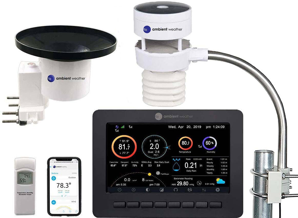 Ambient Weather WS-5000 ultrasonic sensor array delivering real time weather updates