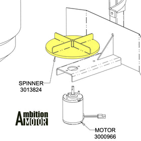 AMBITIONMOTOR 8-inch outer diameter spinner disk emphasizing fitment with common spindles.