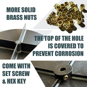 AMBITIONMOTOR PP spinner disk with stainless set screw closeup for secure attachment.