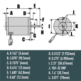 AMBITIONMOTOR brush-life note indicating long service potential.