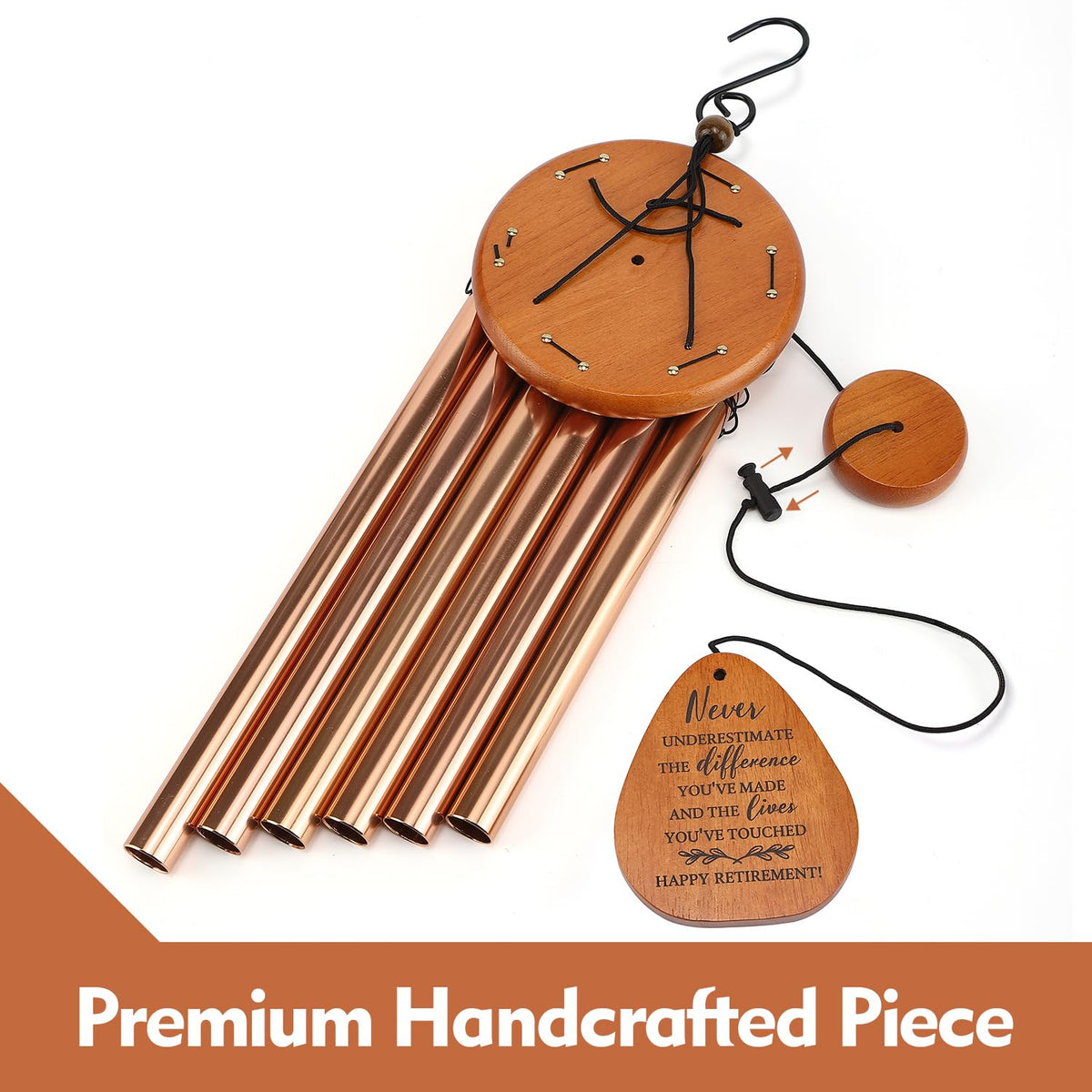 AMBOBE adjustable hardwood striker lets you customize volume for serene spaces.