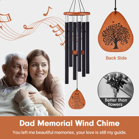AMBOBE memorial wind chimes 32-inch sail design for lasting outdoor memories.