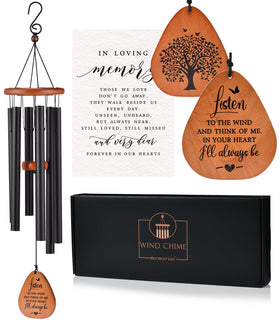 AMBOBE memorial wind chimes with tear-drop sail for comforting garden ambiance.