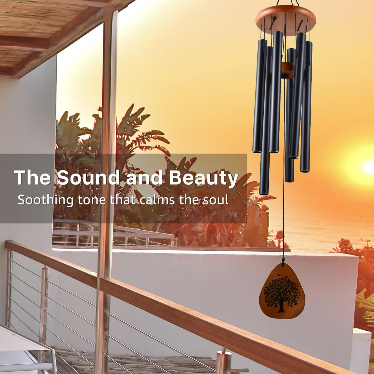 AMBOBE sympathy wind chimes packaged for gift-ready delivery.