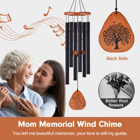 AMBOBE teardrop design wind chimes with outdoor-friendly aluminum tubes.