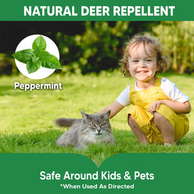 AMDEIUR deer repellent label highlights safety for family and pets