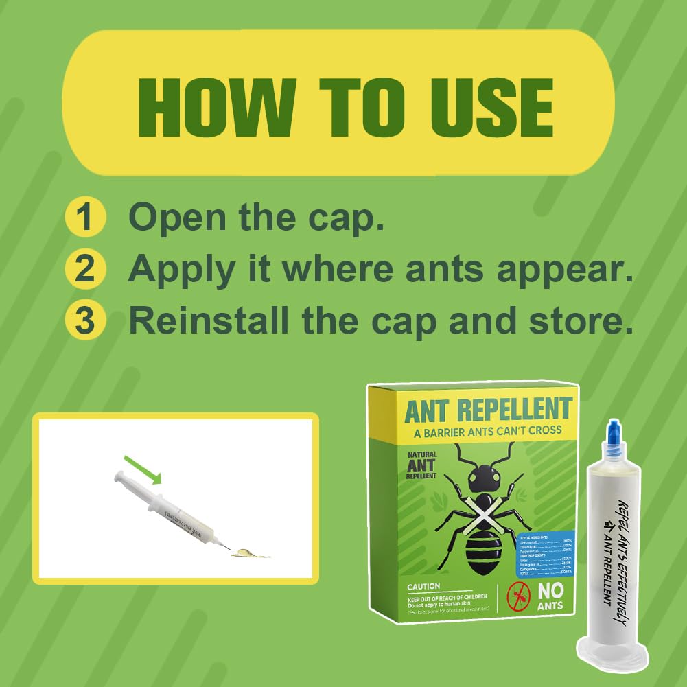 AMDEIUR indoor-outdoor application along ant trails to deter activity.