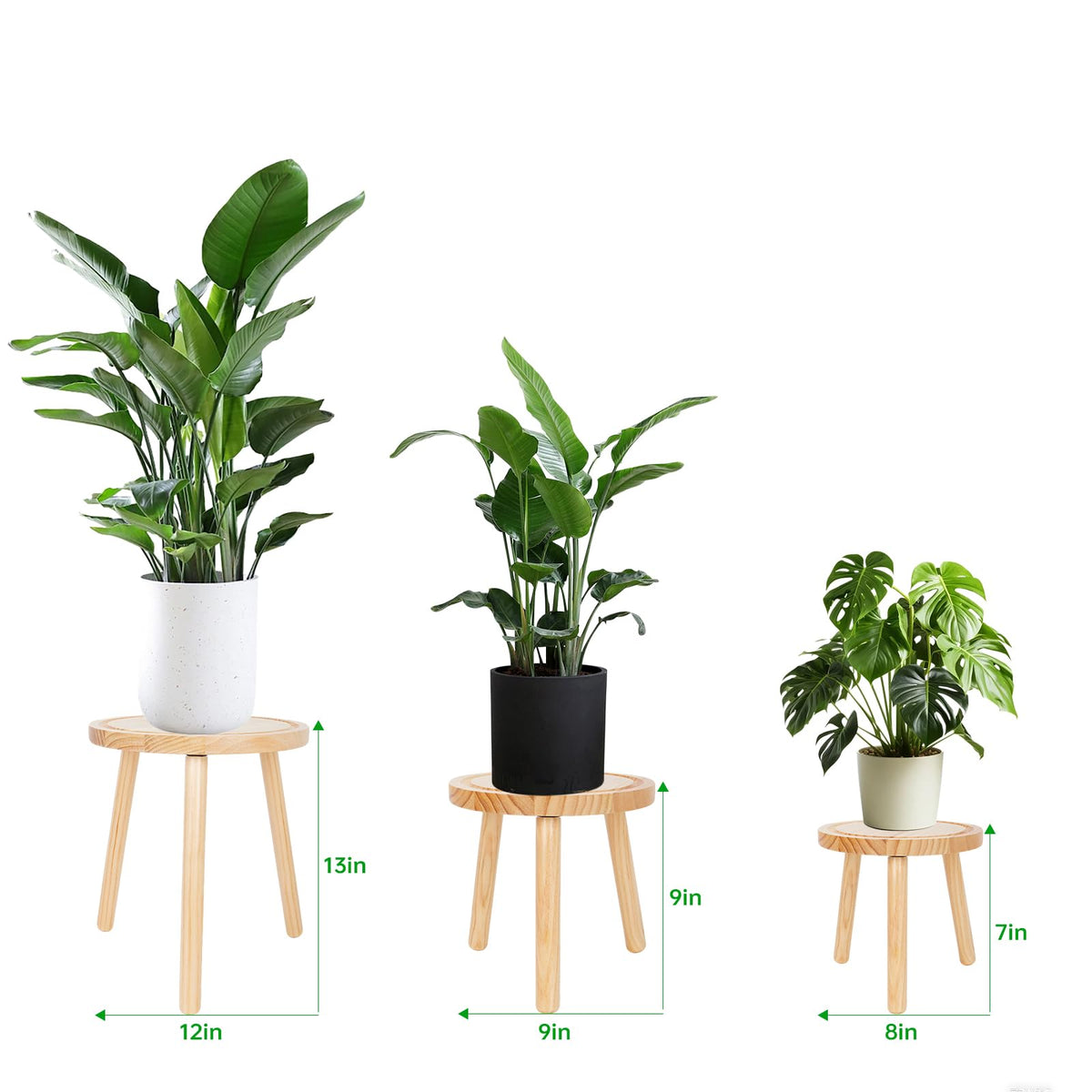 Amdermi plant stand 11-inch height supports large indoor plants securely.