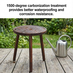 Amdermi wood plant stand space-saving footprint fits corners and windowsills.