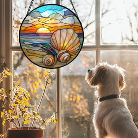 AMDERVEN colorful beach shells window hanging adds sunny mood to rooms