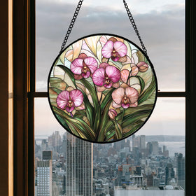AMDERVEN detailed patterns in a window hanging suncatcher for stylish decor