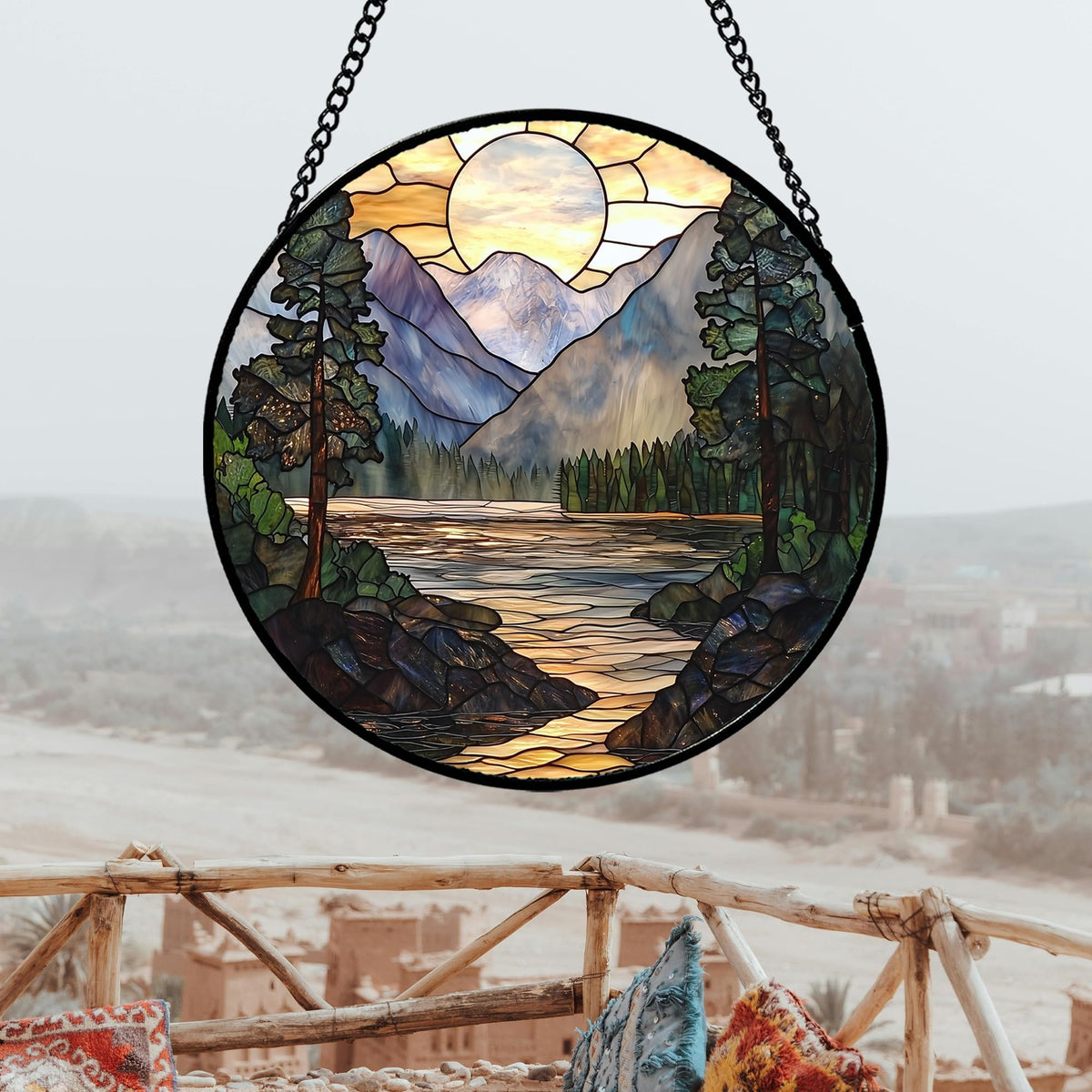 AMDERVEN durable glass and metal suncatcher designed for long lasting display