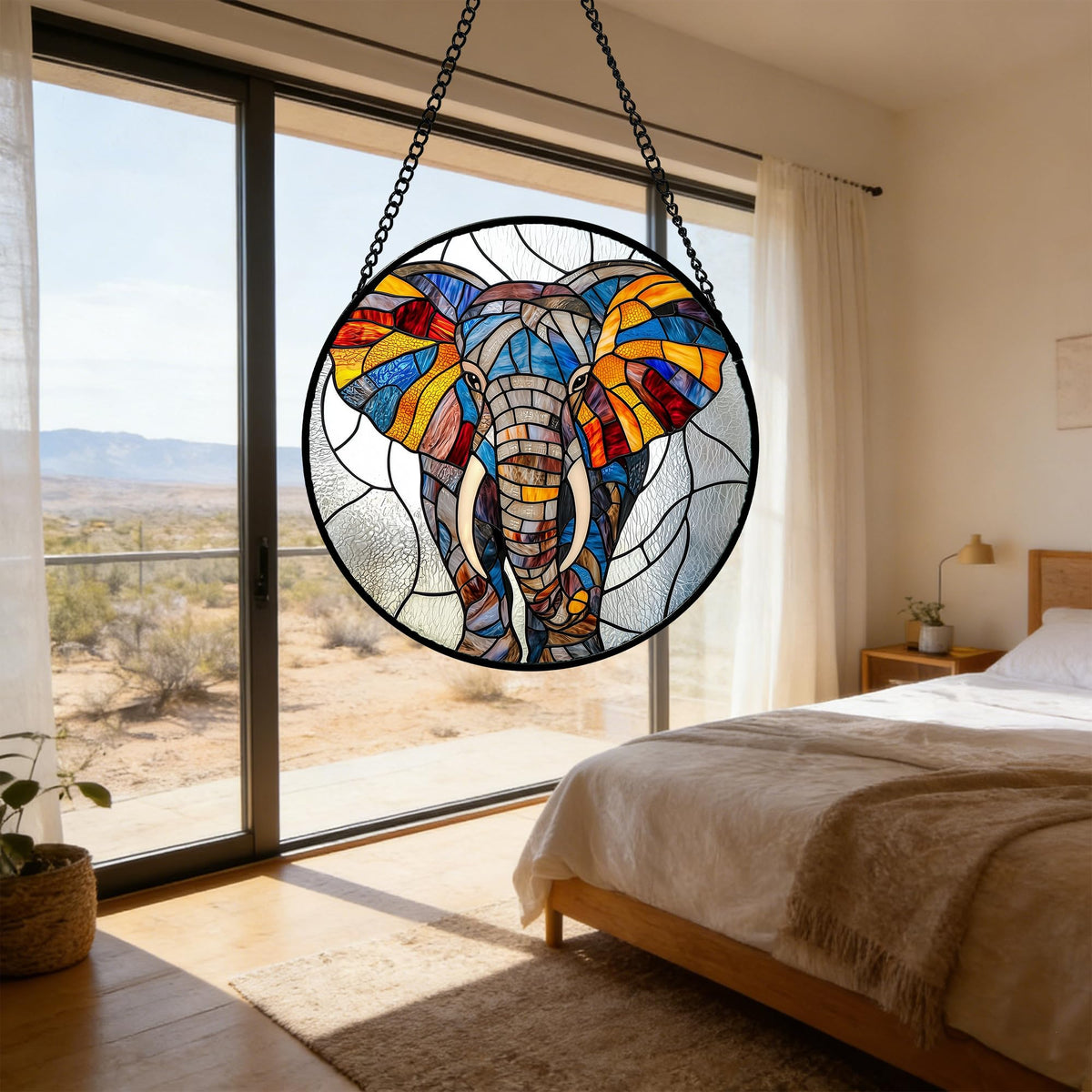AMDERVEN elephant sun catcher doubles as a unique gift for art lovers