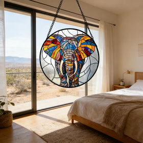 AMDERVEN elephant sun catcher doubles as a unique gift for art lovers