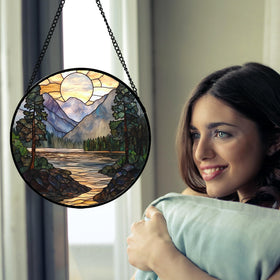 AMDERVEN intricate art suncatcher adds a decorative window focal point