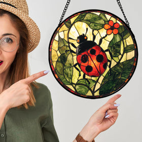 AMDERVEN flower sun catcher brings warmth and color to indoor windows.