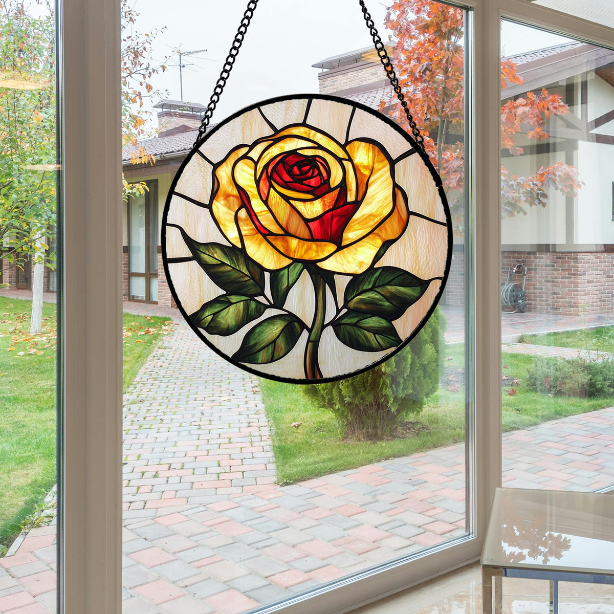 AMDERVEN sun catcher features vivid UV-printed colors that stay bright.