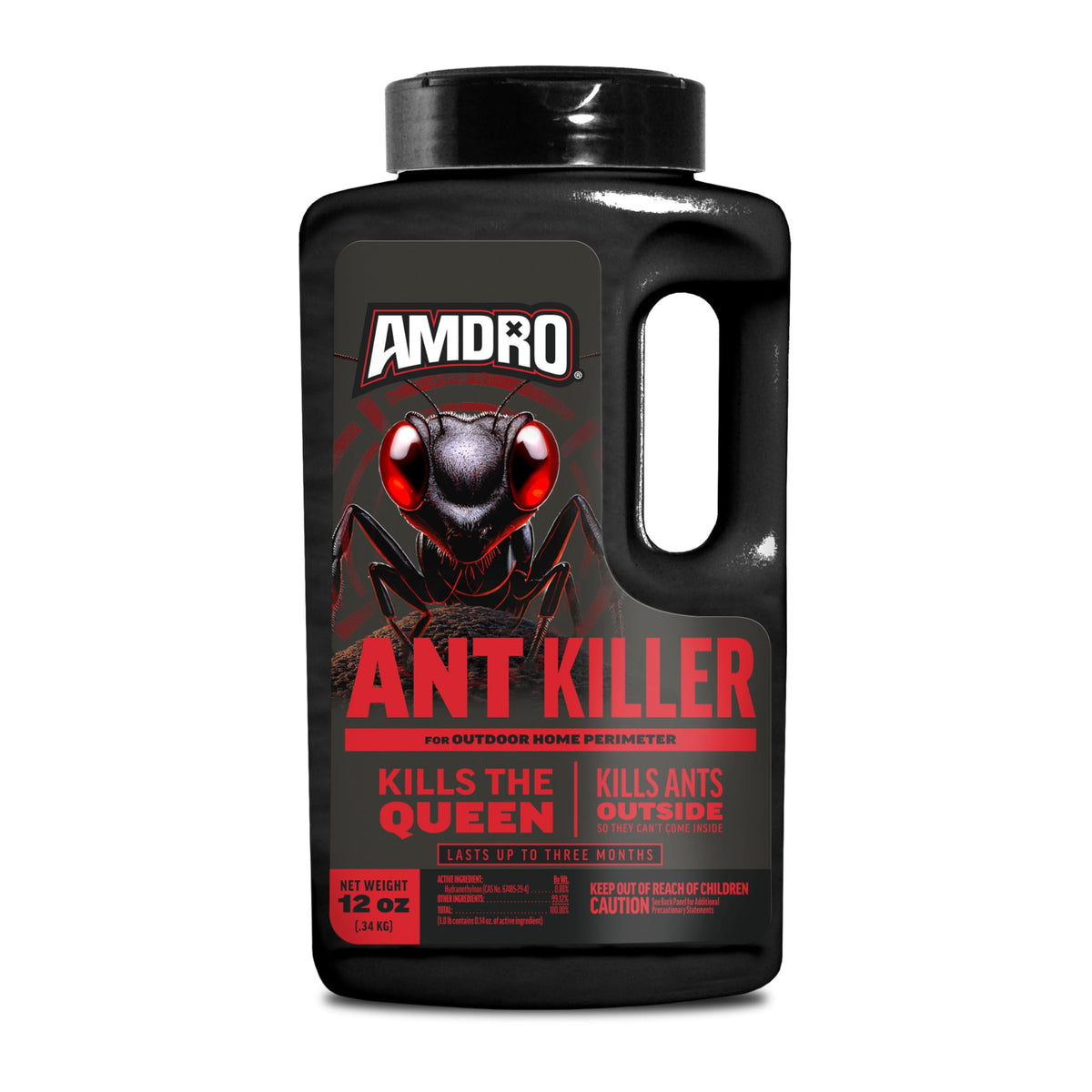 Amdro Ant Killer Outdoor Perimeter bottle demonstrating targeted outdoor ant control around the home.