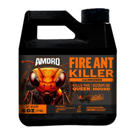 Amdro fire ant bait granules in a 6oz bag for outdoor mound treatment