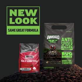 Amdro granules along lawn edge protect garden borders