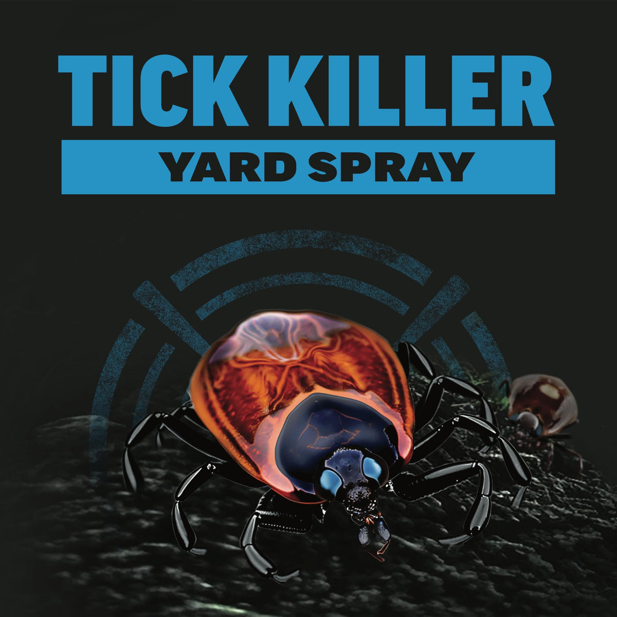 Amdro Tick Killer Yard Spray RTS showing continuous spray action outdoors.