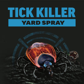 Amdro Tick Killer Yard Spray RTS showing continuous spray action outdoors.