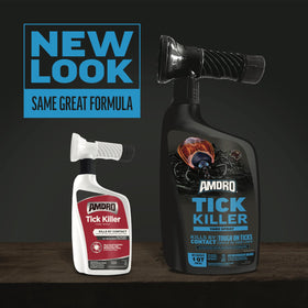 Amdro Tick Killer Yard Spray RTS kills ticks on grass for faster relief.
