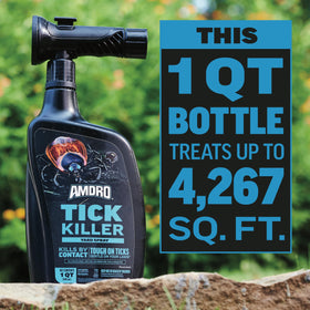 Amdro Tick Killer Yard Spray RTS safe after-dry re-entry for families and pets.