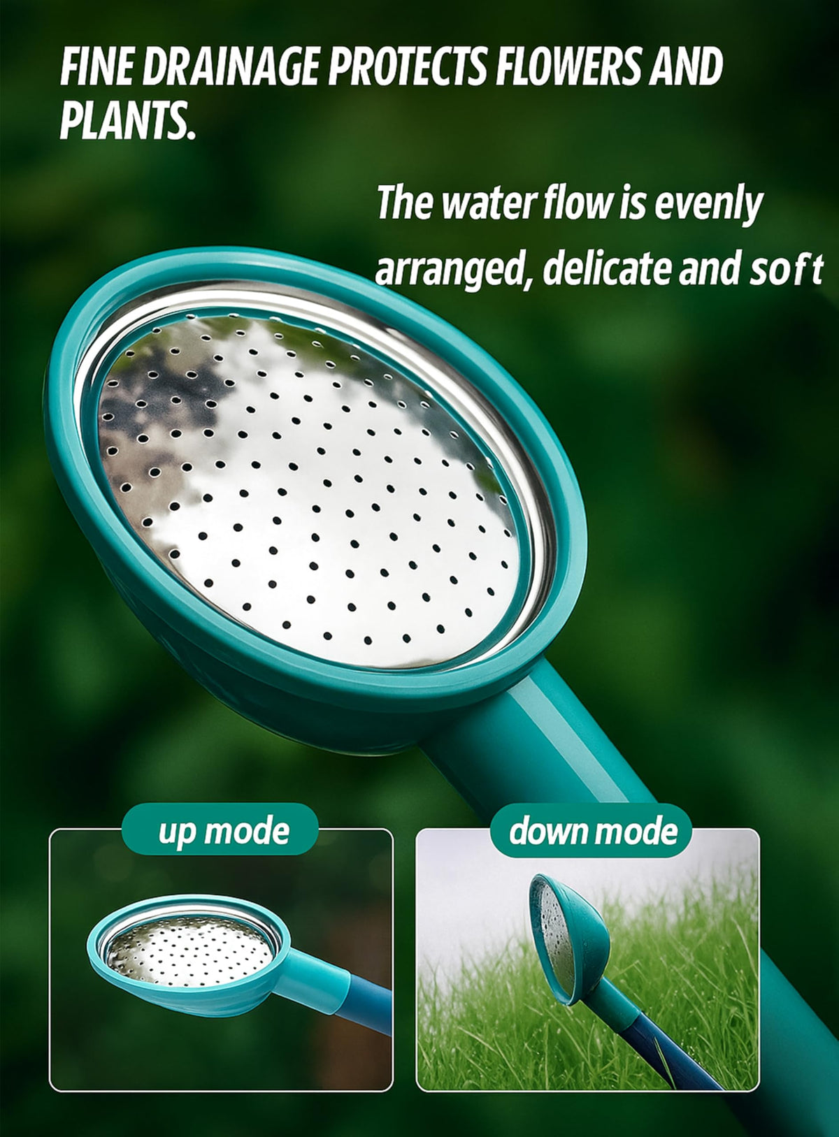 Amdtsaue 2gallon watering can pours accurately into pots and plant beds.