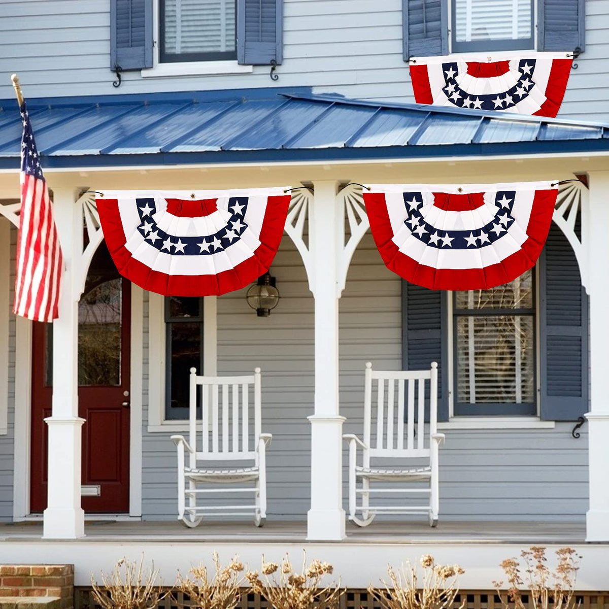 AMENON three pack patriotic banners for versatile decor