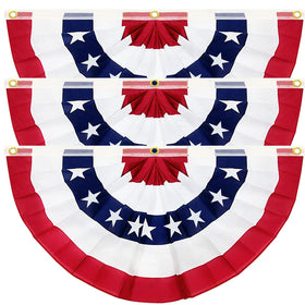 AMENON USA 250th pleated flag outdoors for festive celebrations