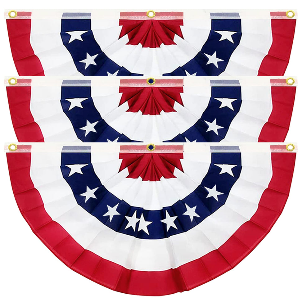 AMENON USA 250th pleated flag outdoors for festive celebrations